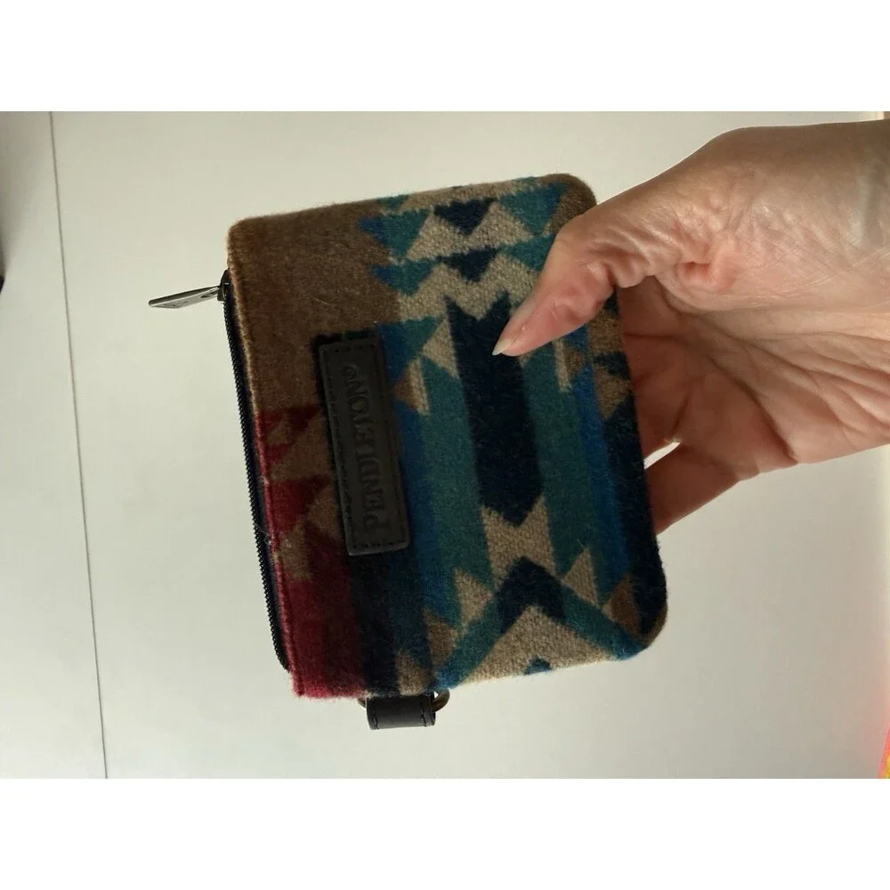 Pendleton Zipper Wallet Pouch Bag Coin Purse Native American Wool Southwestern